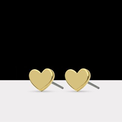 Fantasy Heart Earrings Gold