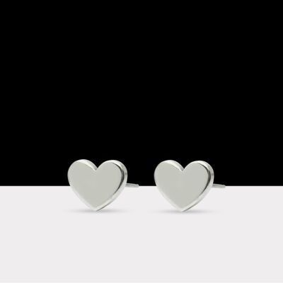 Fantasy Heart Earrings Silver