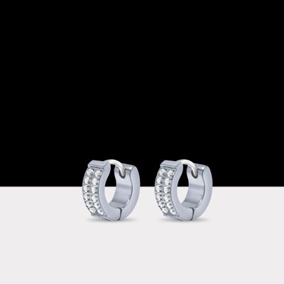 Katrin Z. Creol Earring with white crystals Silver