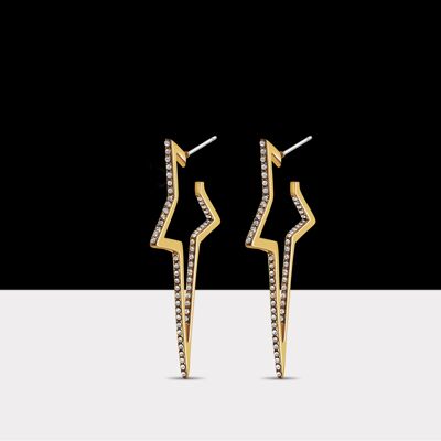 Katrin Z. Shining Star Earring with white crystals Gold