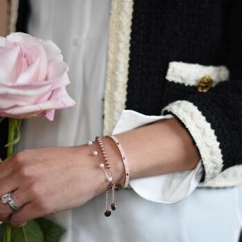 Susanna Falken par Giuliana Pearl Bracelet Or 4