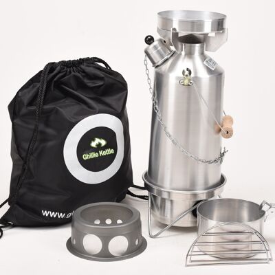 THE ADVENTURER, COOK KIT & HOBO STOVE - ALUMINIUM - Large