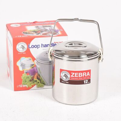 Zebra stainless steel pots 10cm