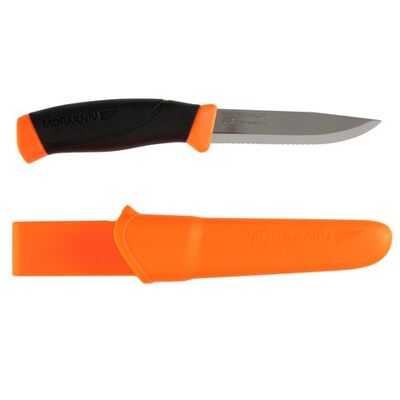 Mora companion knife rescue serrated blade
