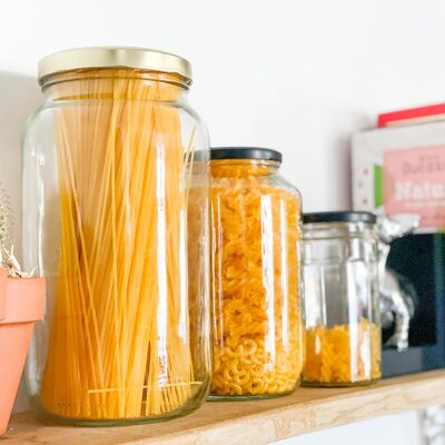 Large glass jar - Baluchon 4250 ml + gold lid