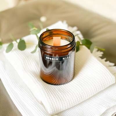 Amber glass jar - Beguin 180 ml + bakelite lid