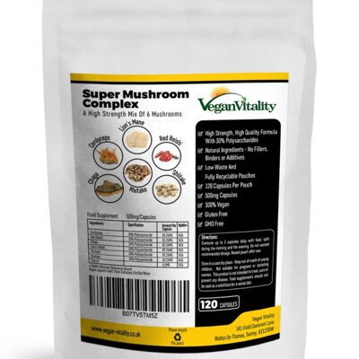 Super Mushroom Complex: A Formula Of 6 Powerful Mushrooms