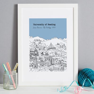 Personalised Reading Graduation Gift - A4 (21x30 cm) - Unframed - 5 - Sunset