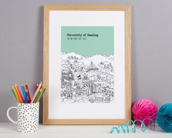 Cadeau de Graduation de Lecture Personnalisé - A4 (21x30 cm) - Sans Cadre - 12 - Turquoise 5