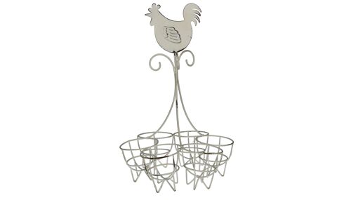 Eierhalter mit Huhn für 6 Eier