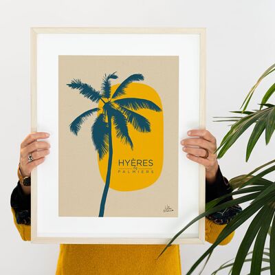 Poster Hyères Côte d'Azur - Hyères Palm tree