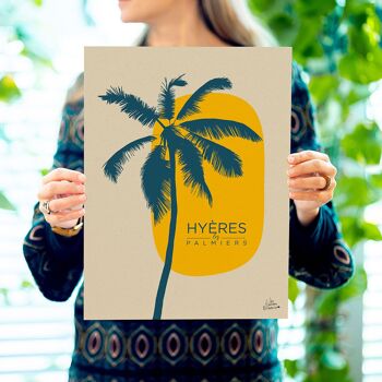 Affiche Hyères Côte d'Azur - Hyères Palmier 4