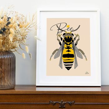 Affiche abeille sud de la France - Queen Bee 2