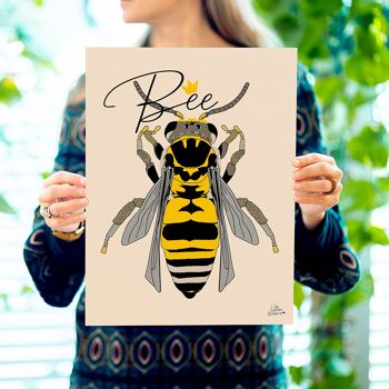 Affiche abeille sud de la France - Queen Bee 3