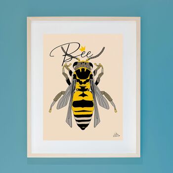 Affiche abeille sud de la France - Queen Bee 4