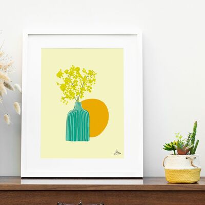 Mimosa-Pflanzendekorationsposter - Mimosa