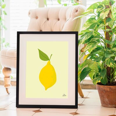 French riviera lemon decoration poster - Lemon