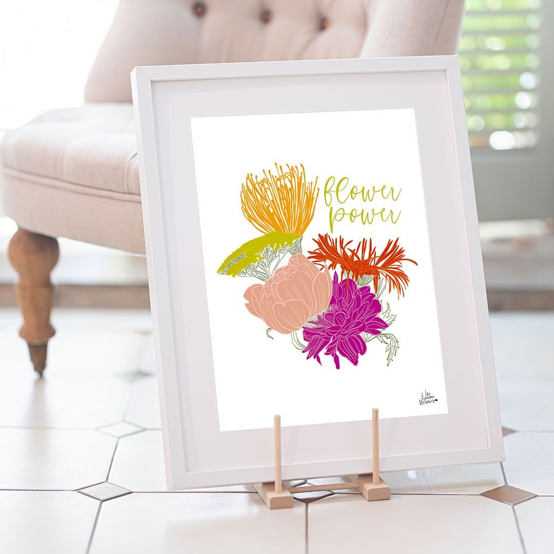Poster di decorazione floreale per piante - Flower Power