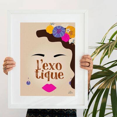 Affiche portrait femme - L'Exotique