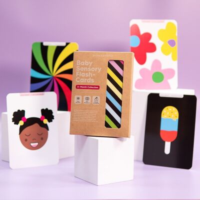 Tarjetas sensoriales de colores para bebés (más de 3 meses) | Juguete sensorial para bebés galardonado