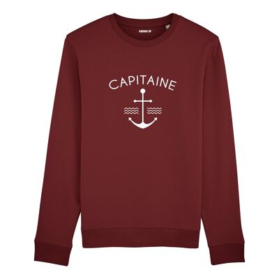 "Captain" sweatshirt - Men - Burgundy color