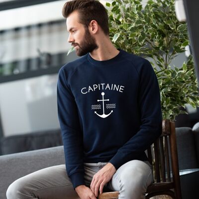 "Captain" Sweatshirt - Men - Color Navy Blue