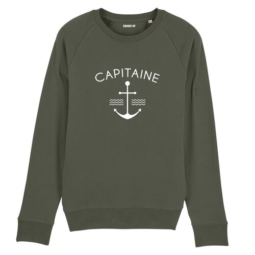 Sweat "Capitaine" - Homme - Couleur Kaki