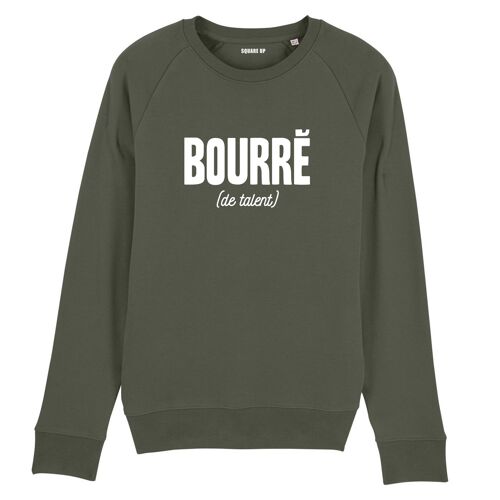 Sweat "Bourré de talent" - Homme - Couleur Kaki