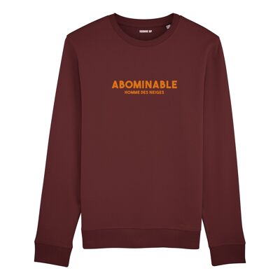 Sweatshirt "Abominable snowman" - Man - Burgundy color
