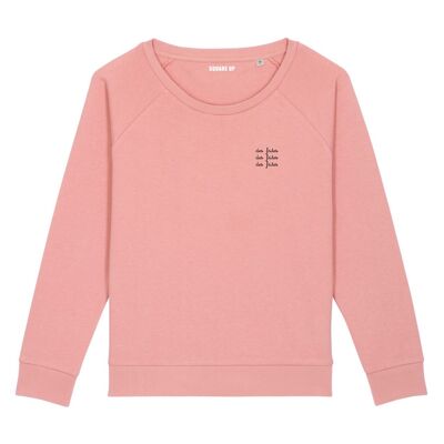 Sweatshirt "French fries French fries" - Woman - Color Canyon pink