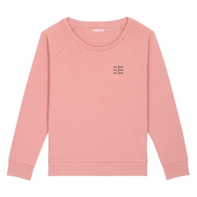 Sweatshirt "Pommes Frites Pommes Frites" - Damen - Farbe Canyon Pink