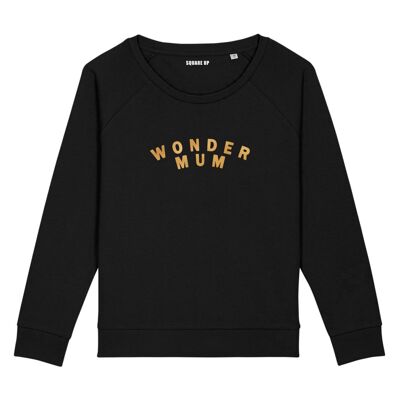 Sweatshirt "Wonder Mum" - Woman - Color Black
