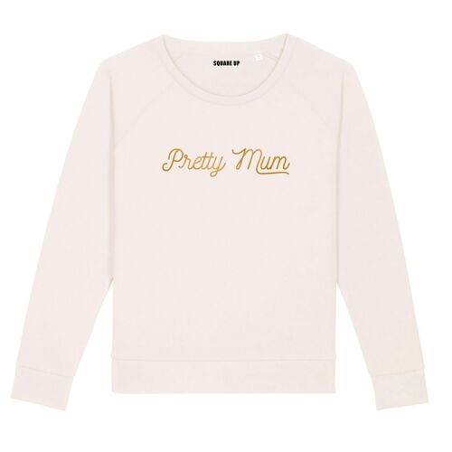 Sweatshirt "Pretty Mum" - Couleur Creme