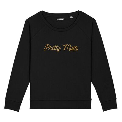 Sweatshirt "Pretty Mum" - Farbe Schwarz
