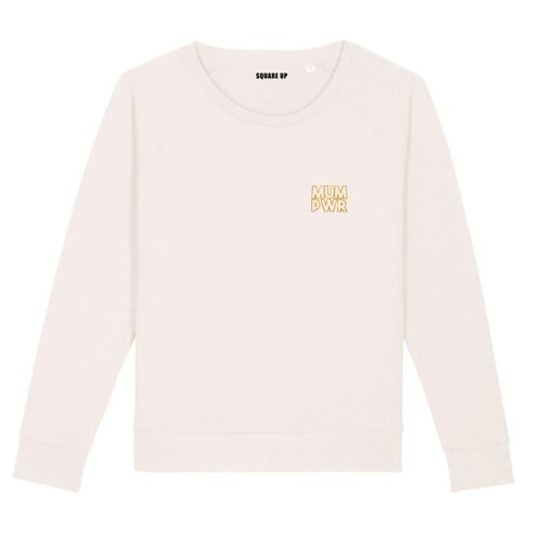 Sweatshirt "MUM PWR" - Femme - Couleur Creme