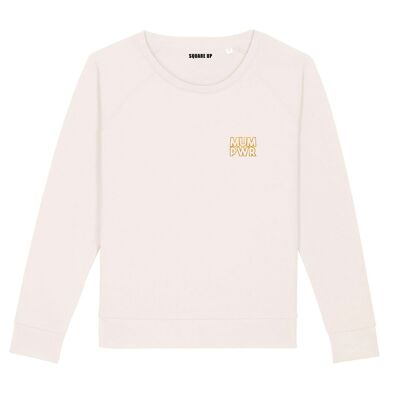 Sudadera "MUM PWR" - Mujer - Color Crema