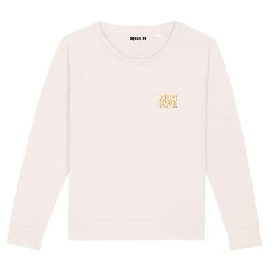 Sweatshirt "MUM PWR" - Damen - Farbe Creme