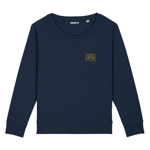 Sweatshirt "MUM PWR" - Femme - Couleur Bleu Marine