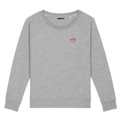 Sweatshirt "Mamounette" - Femme - Couleur Gris Chiné