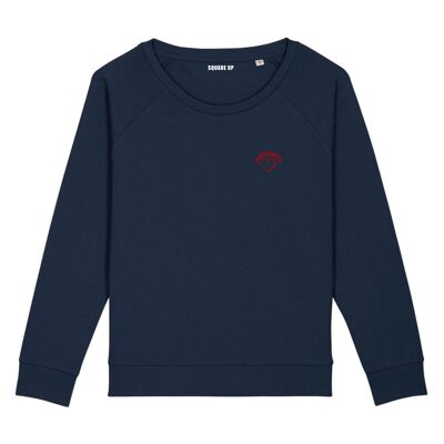 Sweatshirt "Mamounette" - Femme - Couleur Bleu Marine