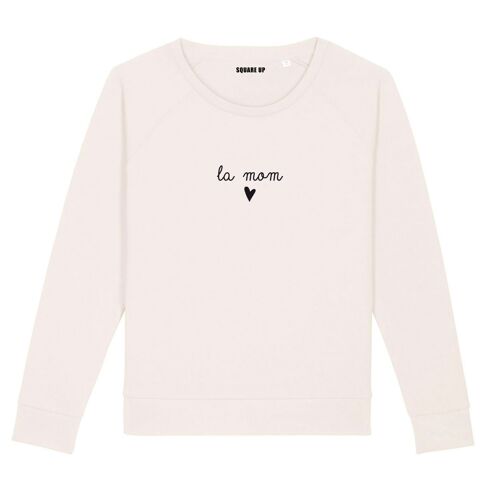 Sweatshirt "La Mom" - Femme - Couleur Creme