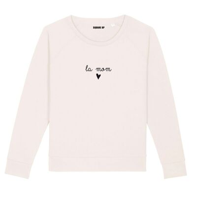 Sweatshirt "La Mom" - Femme - Couleur Creme