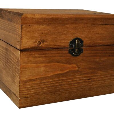 Vintage wooden box Dark wood