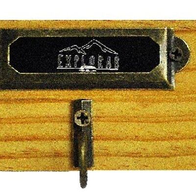 Vintage gold tint wall key holder 3 hooks