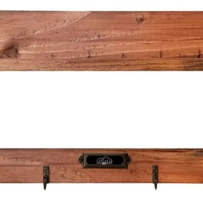 RUSTIC WALL SHELF WITH DARK SUPPORT