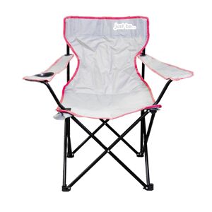 juste être... Chaise de camping grise avec bordure rose