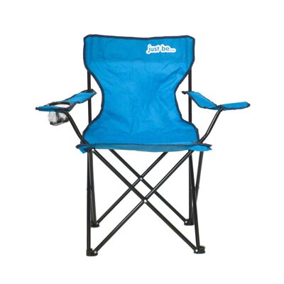 juste être... Chaise de Camping Bleu Royal avec Garniture Bleu Foncé