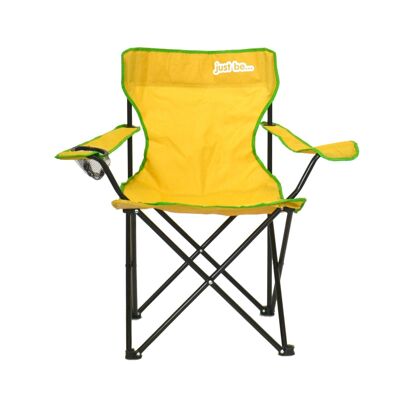 just be... Camping Chair Yellow with Green Trim