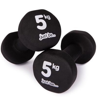 just be... - Two Black Dumbbells - 5kg (2 Hanteln pro Bestellung)