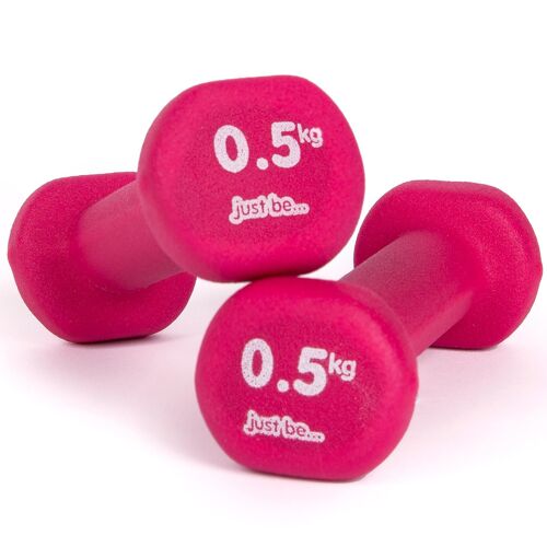 just be... - Two Pink Dumbbells - 0.5kg (2 dumbbells per order)